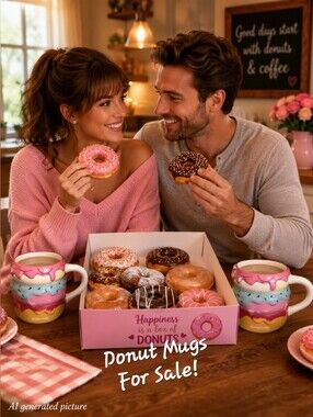 Room Essentials Stacked Set Of 2 Donuts Mug